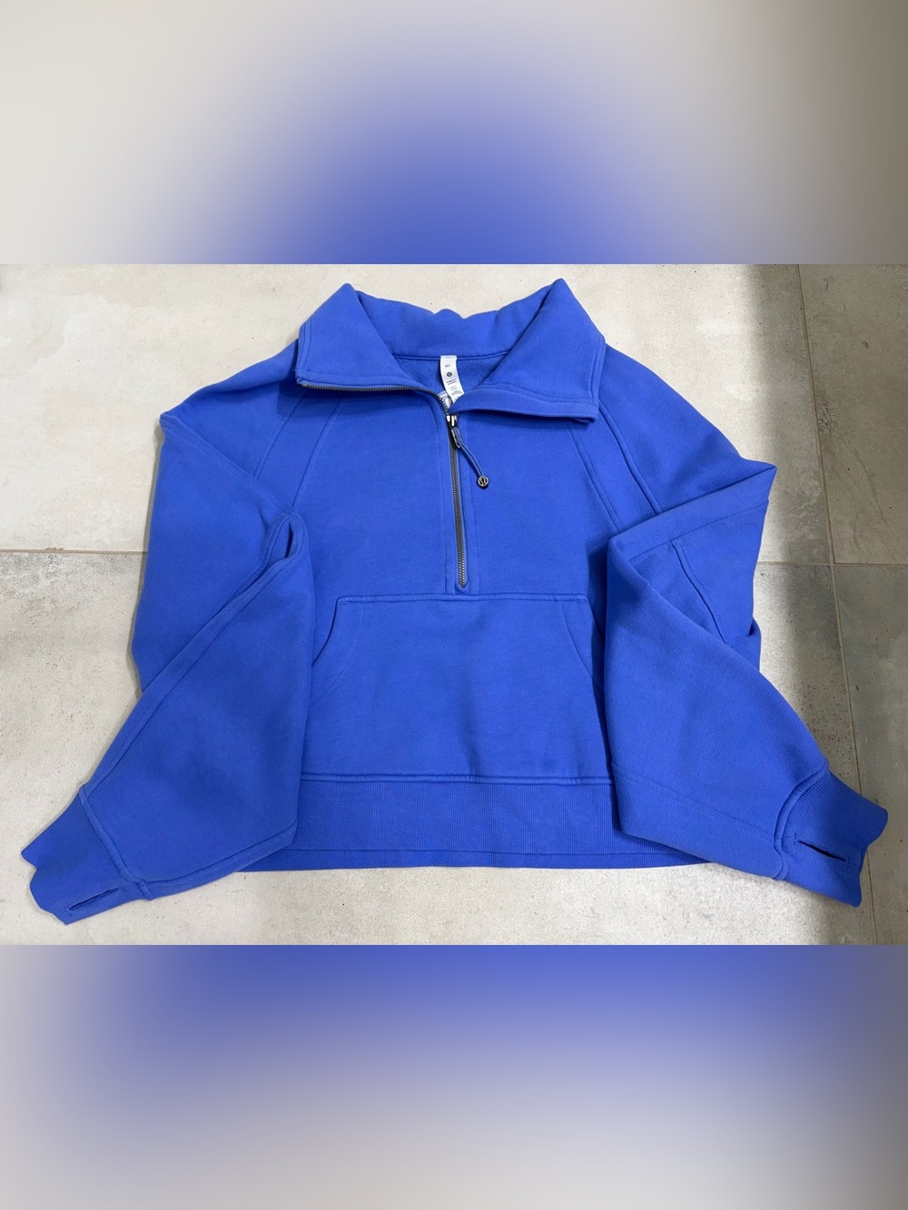 Lululemon Scuba Oversized Funnel Neck Half Zip- size M/L - Wild Indigo Blue